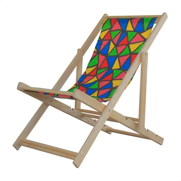 Cadeira Espreguiçadeira Dobrável Madeira Maciça Natural Color