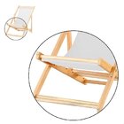 Cadeira Espreguiçadeira Dobrável Madeira Maciça Natural Folha