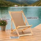 Cadeira Espreguiçadeira Dobrável Madeira Maciça Natural Preto