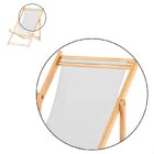 Cadeira Espreguiçadeira Dobrável Madeira Maciça Natural Salmão