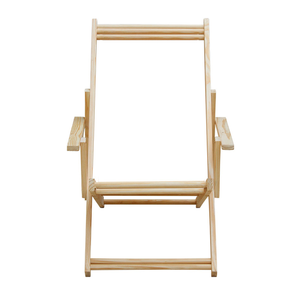 Cadeira Espreguiçadeira Dobrável Madeira Maciça Natural Sem T