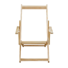 Cadeira Espreguiçadeira Dobrável Madeira Maciça Natural Sem T