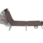 Cadeira Espreguicadeira Marrom Bel