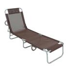 Cadeira Espreguicadeira Marrom Bel