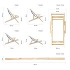 Cadeira Espreguiçadeira Preguiçosa Dobrável Com Braço Madeira