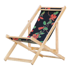 Cadeira Espreguiçadeira Preguiçosa Dobrável S/b-preto Flores