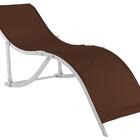 Cadeira Espreguiçadeira "s" Alumínio Dobrav Marrom Bel Lazer