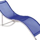 Cadeira Espreguiçadeira "s" Alumínio Dobrável Azul Bel Lazer
