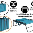 Cadeira Espreguiçadeira Textilene