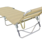 Cadeira Espreguiçadeira Textilene Alumínio Bege