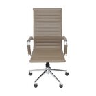 Cadeira Esteirinha Alta Cromada Caramelo Base De Rodízio - Or