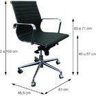 Cadeira Esteirinha Baixa Cromada Branca Base De Rodízio - Or