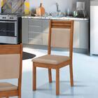 Cadeira Estofada 2 Unidades Freijó Veludo Creme Bebin Shop