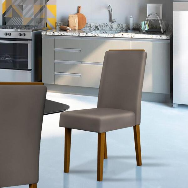 Cadeira Estofada 2 Unidades Ipê Veludo Lunar Mualu Shop