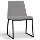 Cadeira Estofada Base Aço Preto F37 Dmobiliario