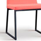 Cadeira Estofada Base Em Aço F37 Linho Coral Dmobiliario