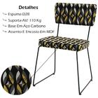 Cadeira Estofada Base Em Aço F53 Suede Colorido Preto Dmobili