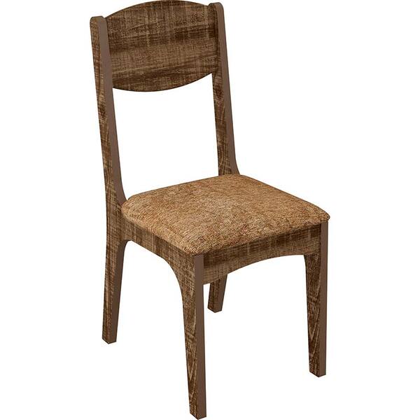 Cadeira Estofada Ca12 - Dalla Costa - Rustico / Marrom
