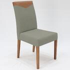 Cadeira Estofada Canela Pes Madeira Amendoa Nacc