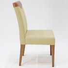 Cadeira Estofada Canela Pes Madeira Amendoa Nacc