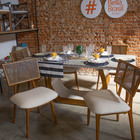 Cadeira Estofada Carouge Base Em Madeira