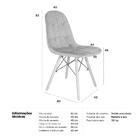 Cadeira Estofada Charles Eames Eiffel Botonê Com Assento De V