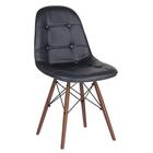 Cadeira Estofada Charles Eames Eiffel Botonê Com Pés De Madei