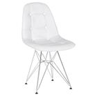 Cadeira Estofada Charles Eames Eiffel Botonê Com Pés De Metal