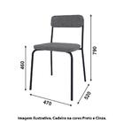 Cadeira Estofada Com 79 Cm - Preto/cinza