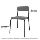 Cadeira Estofada Com 79 Cm - Preto/cinza