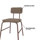 Cadeira Estofada Com 82 Cm - Corten/marrom