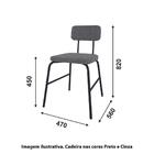 Cadeira Estofada Com 82 Cm - Preto/cinza