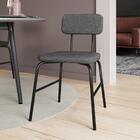 Cadeira Estofada Com 82 Cm - Preto/cinza