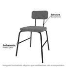 Cadeira Estofada Com 82 Cm - Preto/cinza