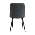 Cadeira Estofada Couro Quebec Grafite