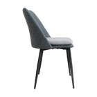 Cadeira Estofada Couro Quebec Grafite