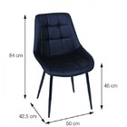 Cadeira Estofada Dana  Preto