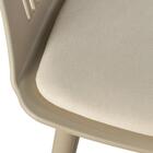 Cadeira Estofada De Jantar Marcela - Nude