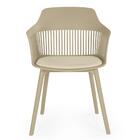 Cadeira Estofada De Jantar Marcela - Nude