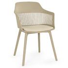 Cadeira Estofada De Jantar Marcela - Nude