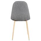 Cadeira Estofada Decorativa Alegra Cinza Opt