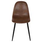 Cadeira Estofada Decorativa Charles Marrom Opt