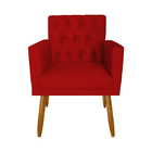 Cadeira Estofada Decorativa Para Quarto E Amamentação Cor Ver