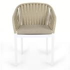 Cadeira Estofada Design Riva Em Polipropileno - Branco/nude