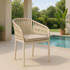 Cadeira Estofada Design Riva Em Polipropileno - Nude