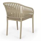 Cadeira Estofada Design Riva Em Polipropileno - Nude