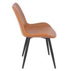 Cadeira Estofada Detroit Marrom