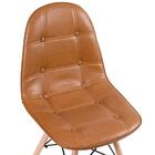 Cadeira Estofada Eames Eiffel Botonê - Marrom Caramelo Vintag