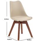 Cadeira Estofada Eames Leda Vértice Em Madeira Maciça Base No