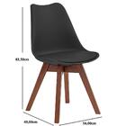 Cadeira Estofada Eames Leda Vértice Em Madeira Maciça Base No